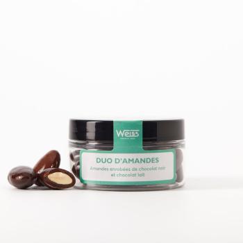 Duo Amandes Noir & Lait - 70g