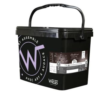 Couverture de chocolat noir - Fondettes Ebène 72%