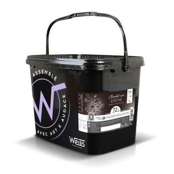 Couverture de chocolat noir - Fondettes Ebène 72%