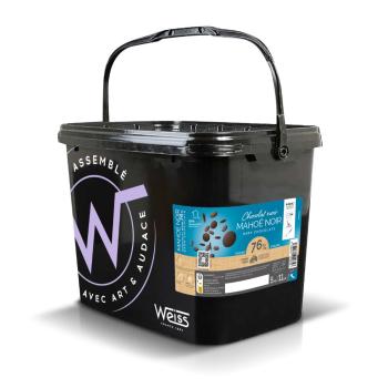 Couverture de chocolat noir - Fondettes MAHOË 76 %