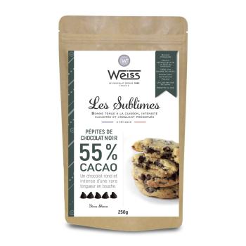 pepites chocolat noir 55 cacao par weiss