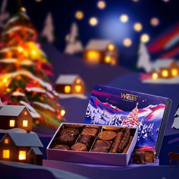 Ballotin chocolats de Noël