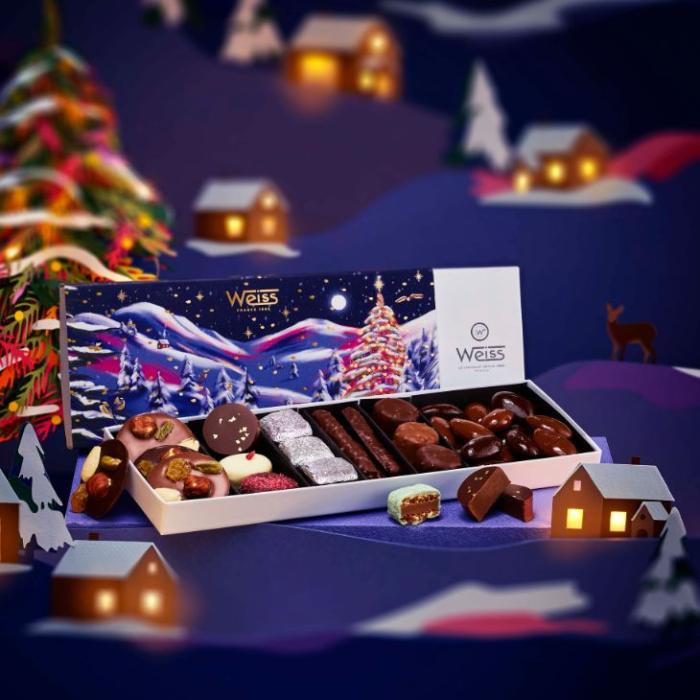 Coffret chocolats de Noël