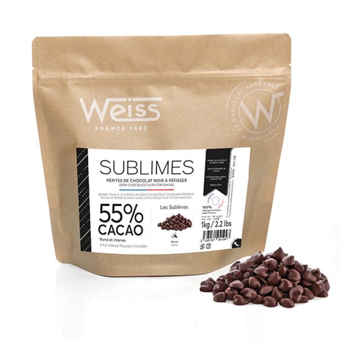 Sublime Chocolat noir 55% - Pépites - 1Kg