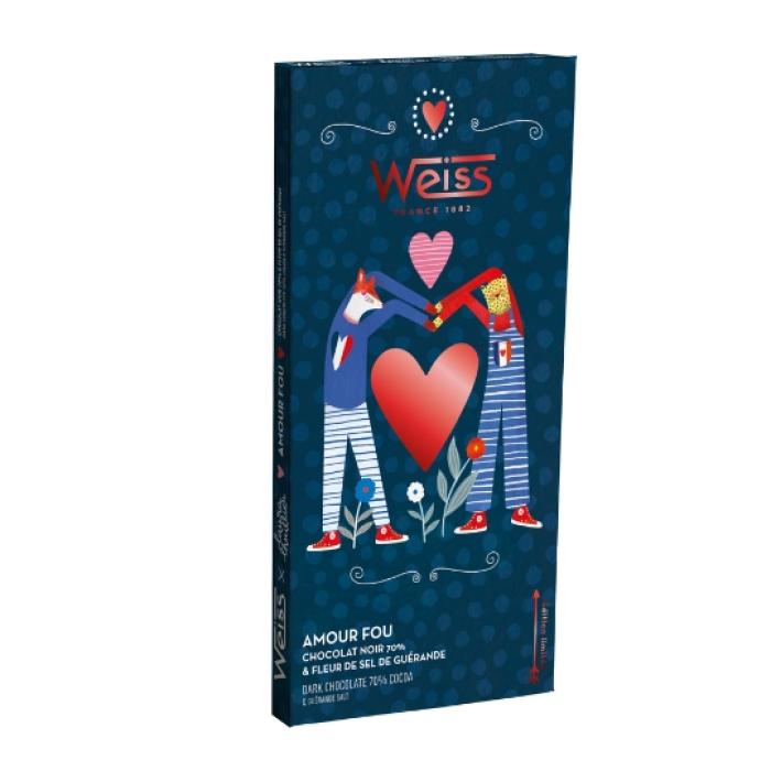 Tablette de chocolat noir 70% fleur de sel