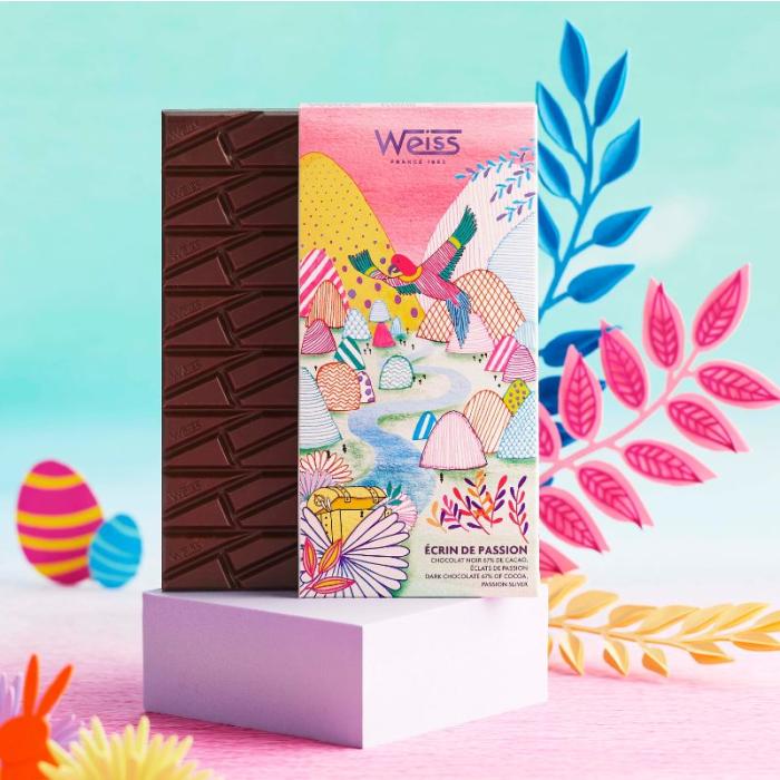 Tablette chocolat noir Pâques 